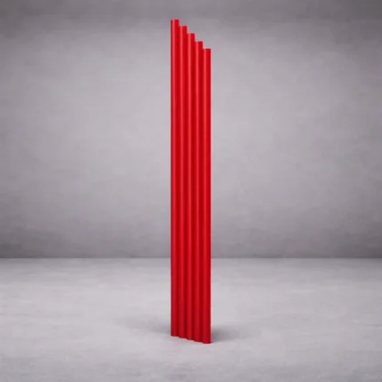 24cm 3mm Kırmızı Fiber Bambu Çubuk