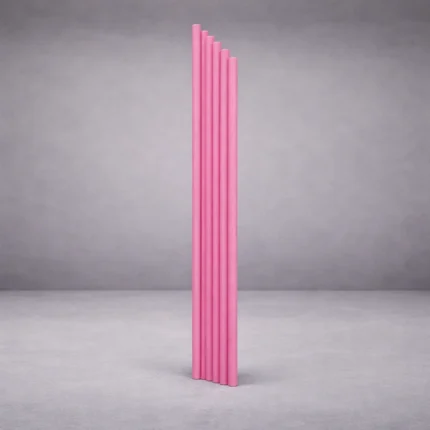 24cm 3mm Pembe Fiber Bambu Çubuk